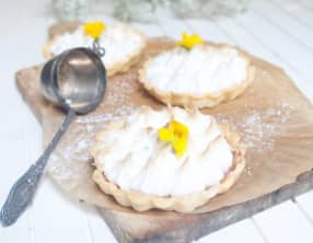 Tarte rhubarbe meringuée