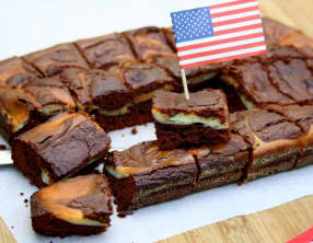 Brownie marbré façon cheesecake