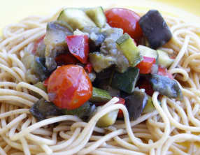 Spaghettis aux légumes du soleil