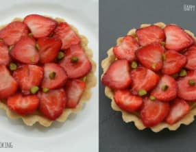 Tarte fraises et petits suisses