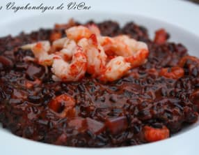 Riz noir aux écrevisses