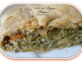 Tourte rustique aux légumes verts printaniers