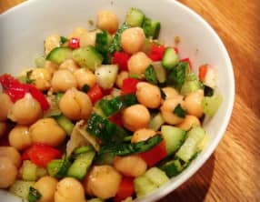 Salade de pois chiche et zaatar