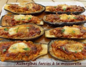 Aubergines farcies à la mozzarella
