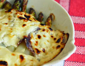 Asperges au Four, Viande des Grisons et Chèvre