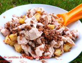 Salade de Lentilles et Poulet à la Cannelle
