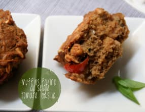 Muffins Seigle, Tomate et Basilic