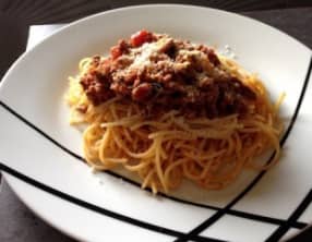 Spaghettis bolo vite faits