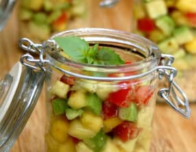 Verrines fraicheur crabe et mangue