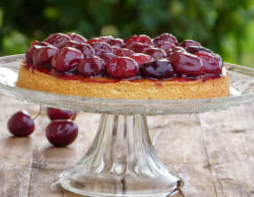 Tarte aux cerises et pistache