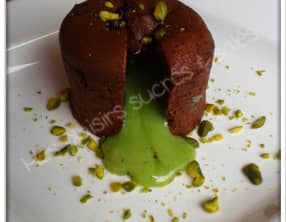 Coulant au chocolat au coeur de pistache