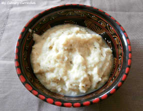 Purée de navets nouveaux au lait de coco et coriandre