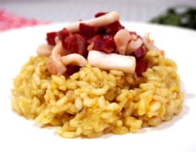 Risotto aux encornets et au chorizo par