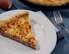 Quiche au bacon et aux poivrons