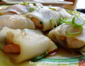 Rouleaux de riz à la vapeur aux crevettes