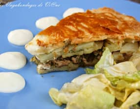 Tourte aux pommes de terre et à la viande