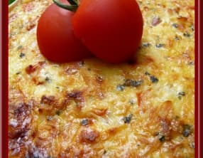 Tarte courgettes, bacon et tomates