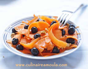 Salade de carottes et myrtilles