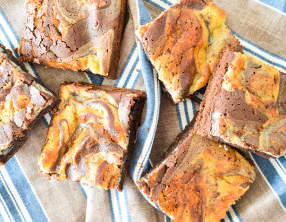 Brownie marbré chocolat noir et blanc