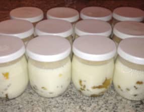 Yaourts Vanille et pommes caramélisées