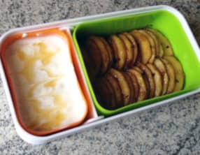 Bento Fromage blanc et Pommes poêlées au miel