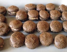 Macarons au Foie Gras et miettes de pain d'épices