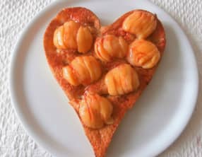 Tarte aux pêches sur fond financier