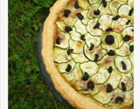 Tarte croustillante camembert courgette
