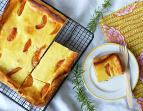 Tarte brousse ricotta et aux abricots rôtis au romarin