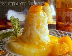 Riz au lait aux ananas et caramel