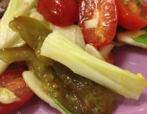 La salade fraîche de fenouil et tomates variées