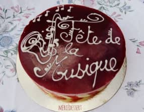 Entremets mousse framboise