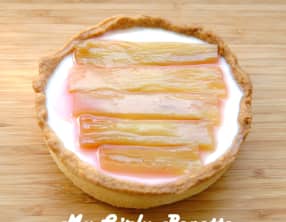 Tarte panna cotta à la rhubarbe