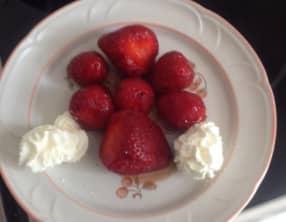 Salade de fraises au vinaigre balsamique