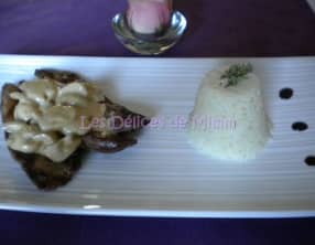 Aiguillettes de canard aux champignons