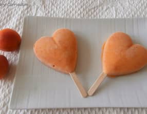 Glace à l'abricot sans sorbetière