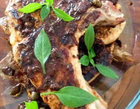 Les côtes de porc grillées aux olives