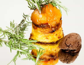 Abricots rôtis et cake "perdu"