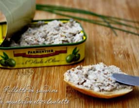 Rillettes de sardine à la moutarde et ciboulette
