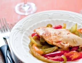 Poulet façon basquaise