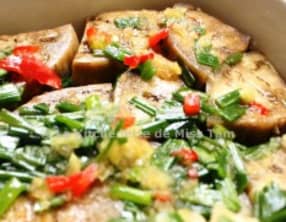 Aubergines au gingembre à la vapeur