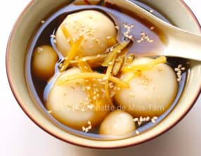 Perles de haricot mungo au sirop de gingembre