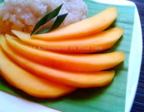Mangue et riz gluant au lait de coco