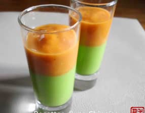 Velouté d'abricots et de petits pois