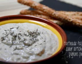 Tartinade Faisselle, Coeur d'Artichaut et Pignons de Pin