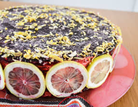 Entremet Citrons et myrtilles