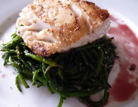 Filet de lieu noir à la salicorne