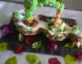 Nouveauté Jardin des Glaces sur milles feuilles avec la crème chantilly