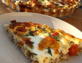 Quiche au thon et ses oeufs au plat