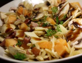 Salade fraîcheur lardons, champignons, melon